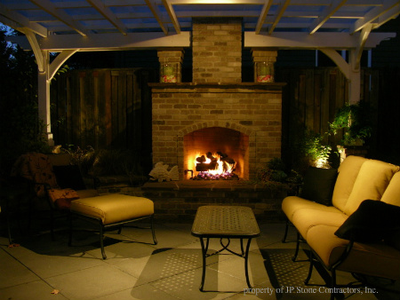 Outdoor Fireplace Living Space